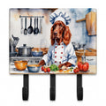 Irish Setter The Chef Leash or Key Holder Wall Hooks, Coat Rack Wall Mount, for Hanging Keys, Towels, Aprons, Leashes