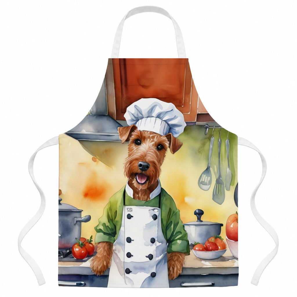 Irish Terrier The Chef Apron Cooking Kitchen Server Baking Crafts Gardening for Adult Women Men, Unisex, Large, Multicolor