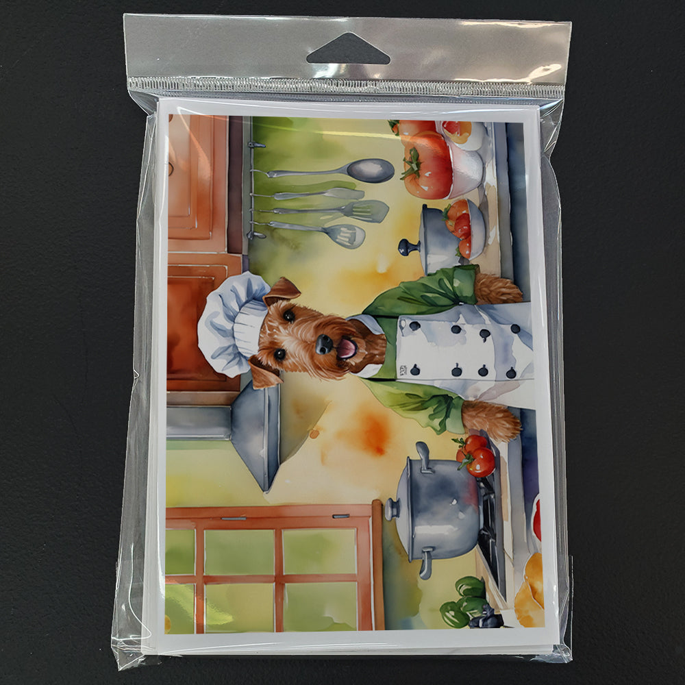 Irish Terrier The Chef Greeting Cards Pack of 8 Blank Cards with Envelopes Whimsical A7 Size 5x7