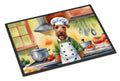 Irish Terrier The Chef Doormat Indoor Outdoor 24H X 36W Front Door Mat Rugs for Entryway, Non Slip Washable Low Pile,