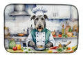 Irish Wolfhound The Chef Dish Drying Mat Absorbent Dish Drying Mat Pad for Kitchen Counter Dish Drainer Mat for Countertop, 14 x 21", Multicolor
