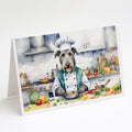 Irish Wolfhound The Chef Greeting Cards Pack of 8 Blank Cards with Envelopes Whimsical A7 Size 5x7