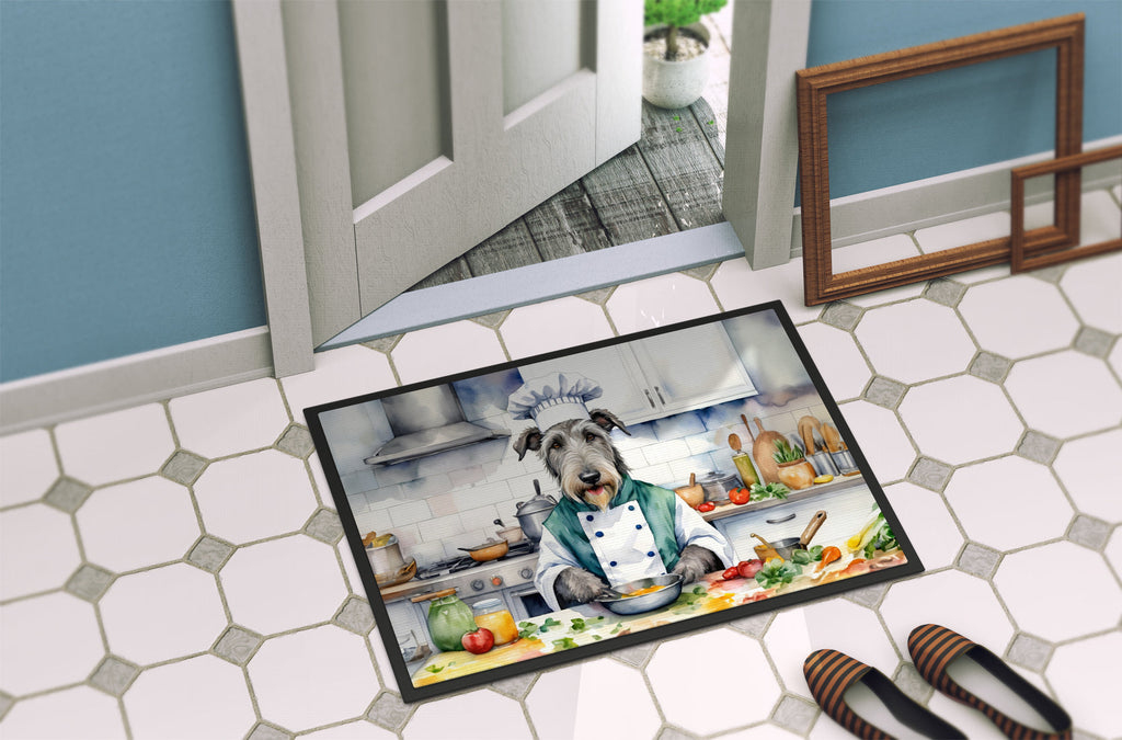 Irish Wolfhound The Chef Doormat Indoor Outdoor 24H X 36W Front Door Mat Rugs for Entryway, Non Slip Washable Low Pile,