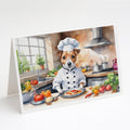 Jack Russell Terrier The Chef Greeting Cards Pack of 8 Blank Cards with Envelopes Whimsical A7 Size 5x7