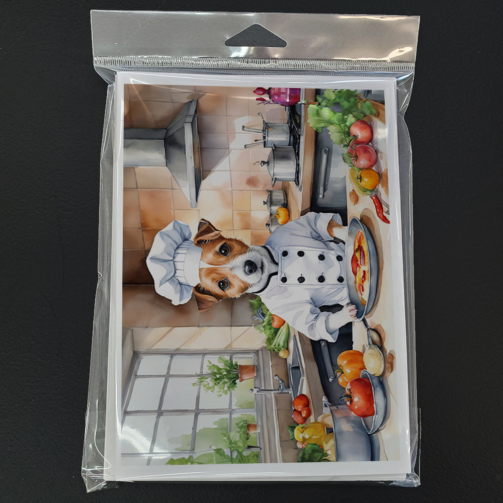 Jack Russell Terrier The Chef Greeting Cards Pack of 8 Blank Cards with Envelopes Whimsical A7 Size 5x7