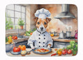 Jack Russell Terrier The Chef Memory Foam Kitchen Mat Machine Washable Anti-Fatigue Cushion Comfort Bath or Kitchen Rug