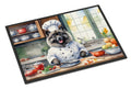 Keeshond The Chef Doormat Indoor Outdoor 18H X 27W Front Door Mat Rugs for Entryway, Non Slip Washable
