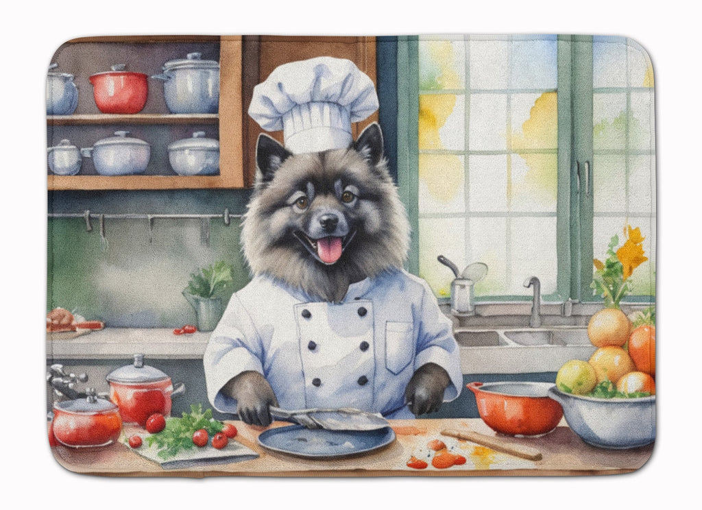 Keeshond The Chef Memory Foam Kitchen Mat Machine Washable Anti-Fatigue Cushion Comfort Bath or Kitchen Rug