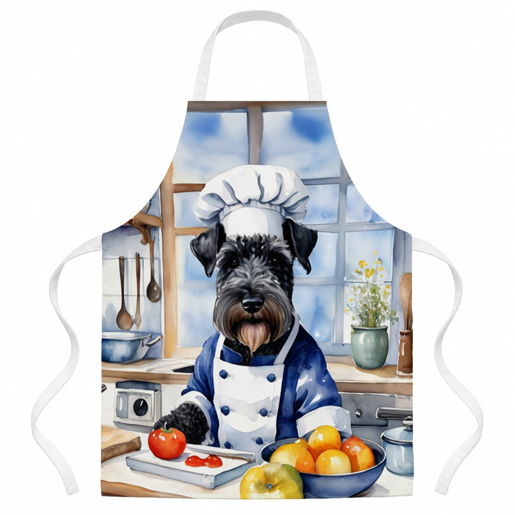 Kerry Blue Terrier The Chef Apron Cooking Kitchen Server Baking Crafts Gardening for Adult Women Men, Unisex, Large, Multicolor