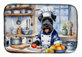 Kerry Blue Terrier The Chef Dish Drying Mat Absorbent Dish Drying Mat Pad for Kitchen Counter Dish Drainer Mat for Countertop, 14 x 21", Multicolor