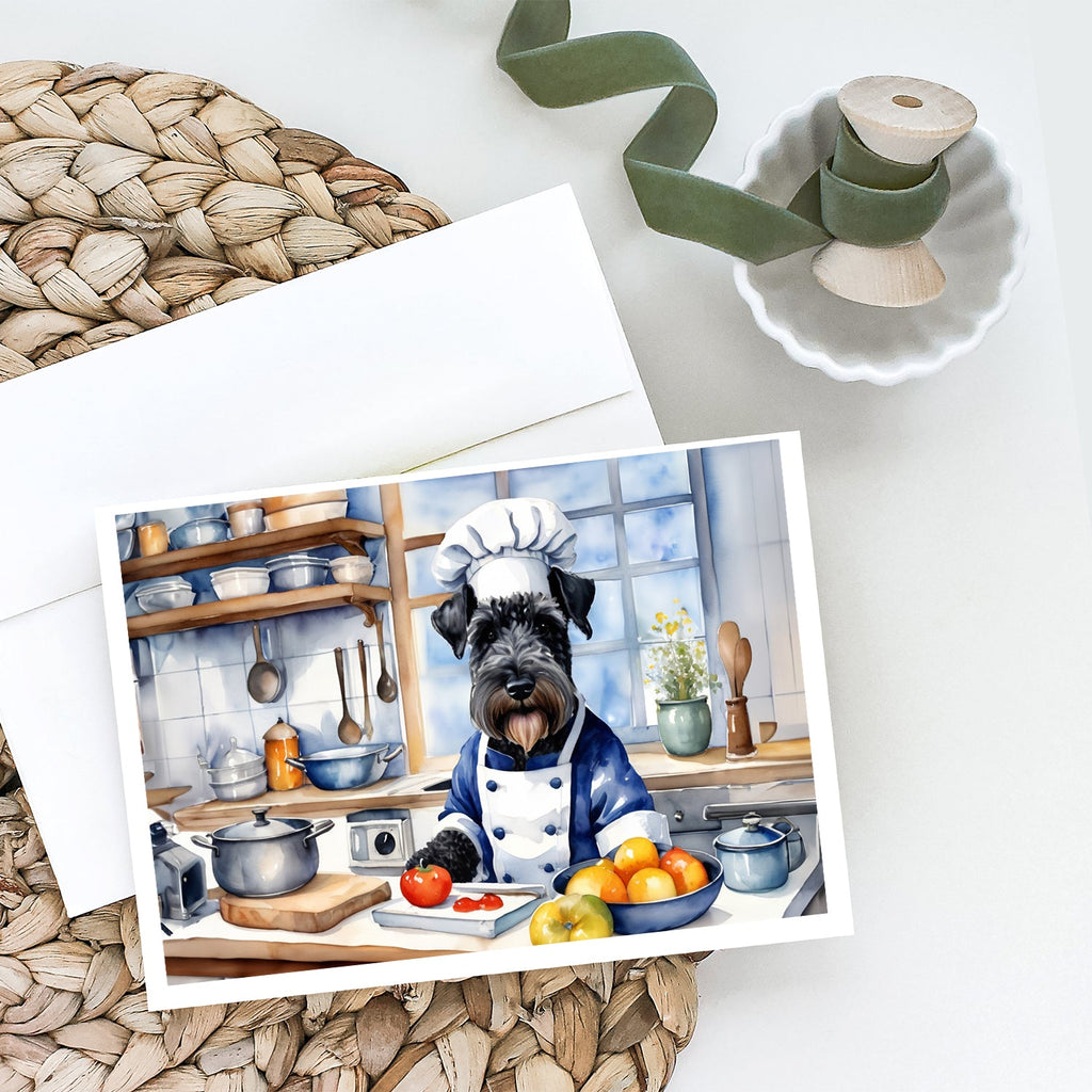 Kerry Blue Terrier The Chef Greeting Cards Pack of 8 Blank Cards with Envelopes Whimsical A7 Size 5x7