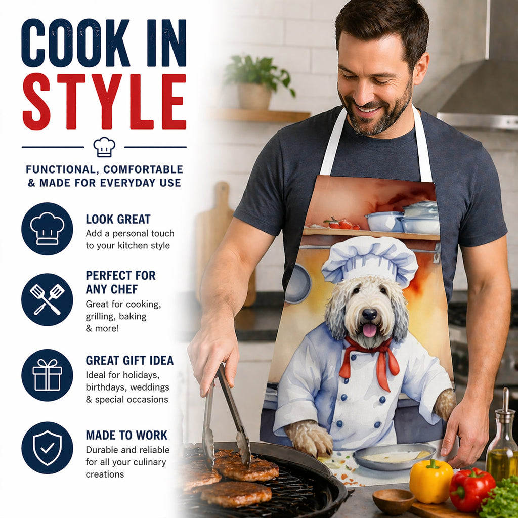 Komondor The Chef Apron Cooking Kitchen Server Baking Crafts Gardening for Adult Women Men, Unisex, Large, Multicolor