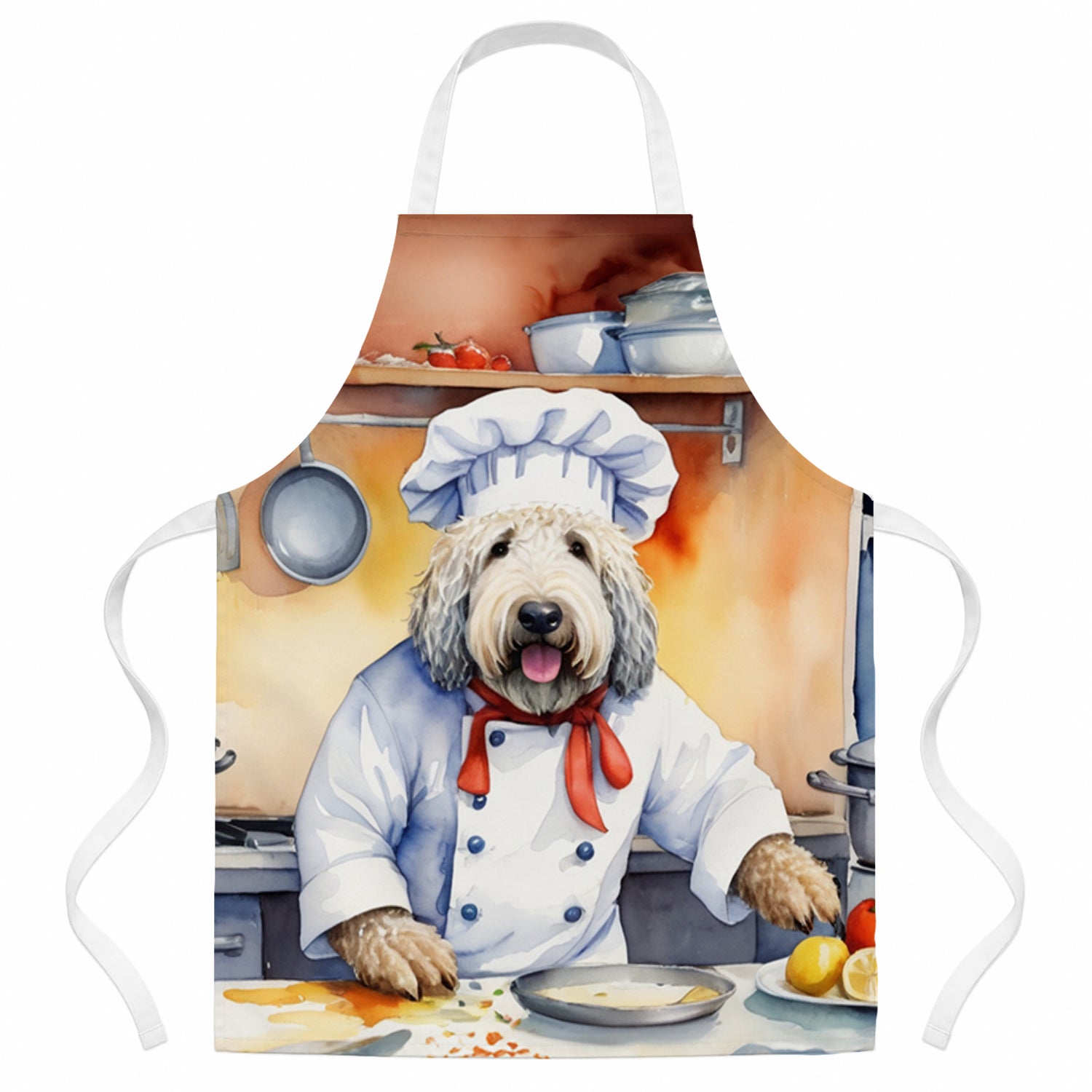 Komondor The Chef Apron Cooking Kitchen Server Baking Crafts Gardening for Adult Women Men, Unisex, Large, Multicolor