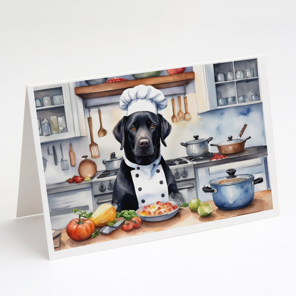 Black Labrador Retriever The Chef Greeting Cards Pack of 8 Blank Cards with Envelopes Whimsical A7 Size 5x7