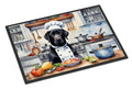 Black Labrador Retriever The Chef Doormat Indoor Outdoor 18H X 27W Front Door Mat Rugs for Entryway, Non Slip Washable