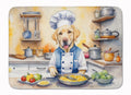 Yellow Labrador Retriever The Chef Memory Foam Kitchen Mat Machine Washable Anti-Fatigue Cushion Comfort Bath or Kitchen Rug