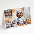 Labradoodle The Chef Greeting Cards Pack of 8 Blank Cards with Envelopes Whimsical A7 Size 5x7