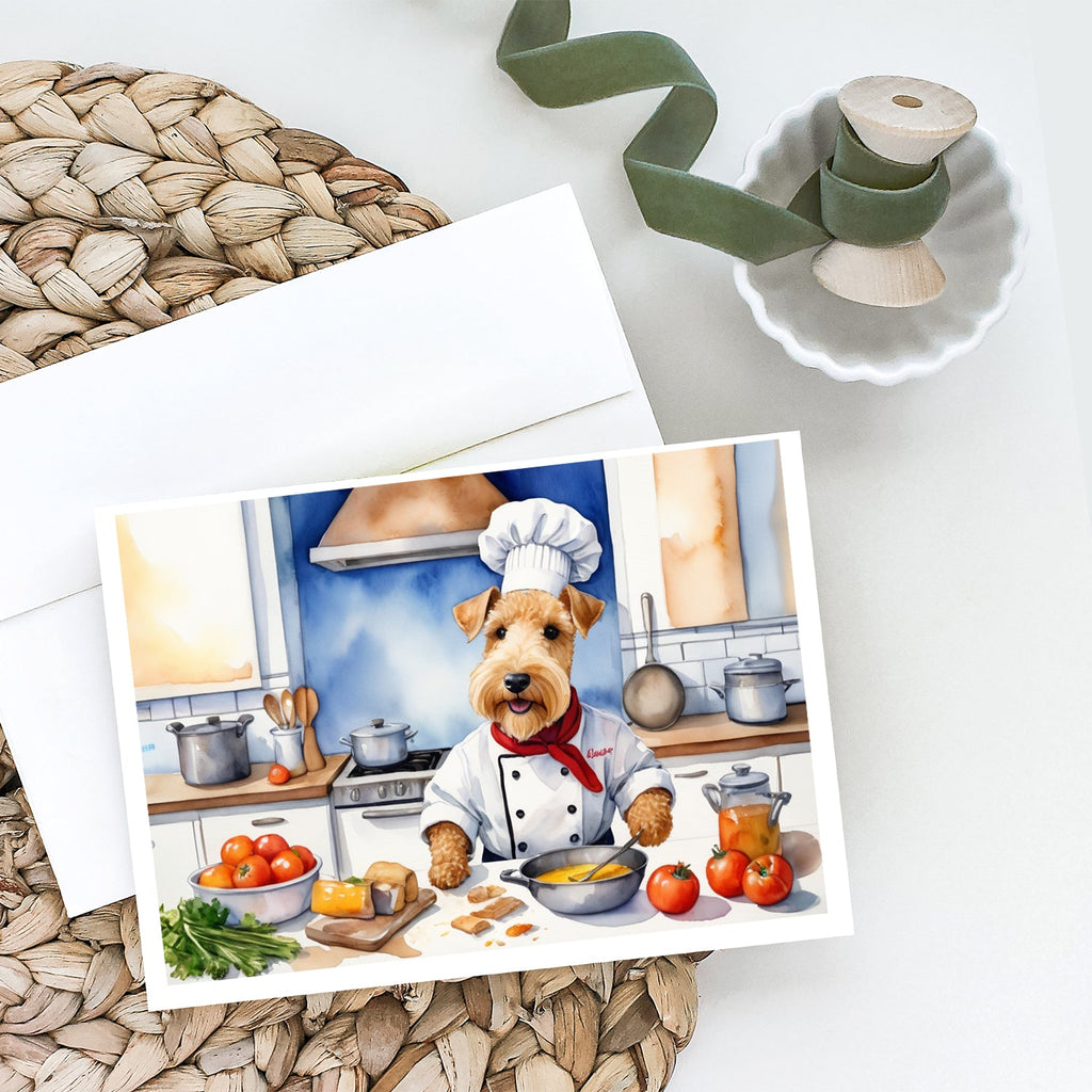 Lakeland Terrier The Chef Greeting Cards Pack of 8 Blank Cards with Envelopes Whimsical A7 Size 5x7