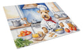 Lakeland Terrier The Chef Cutting Board Tempered Glass Kitchen Cutting Surface, Heat Resistant Chopping, Non-Slip Feet, Food Prep & Serving