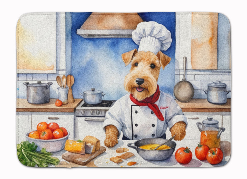 Lakeland Terrier The Chef Memory Foam Kitchen Mat Machine Washable Anti-Fatigue Cushion Comfort Bath or Kitchen Rug