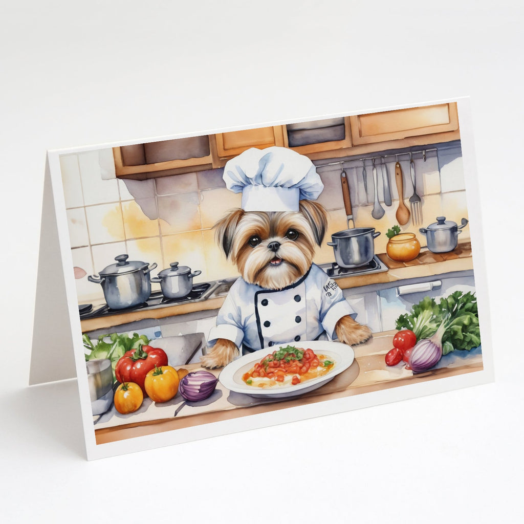 Lhasa Apso The Chef Greeting Cards Pack of 8 Blank Cards with Envelopes Whimsical A7 Size 5x7