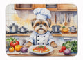 Lhasa Apso The Chef Memory Foam Kitchen Mat Machine Washable Anti-Fatigue Cushion Comfort Bath or Kitchen Rug