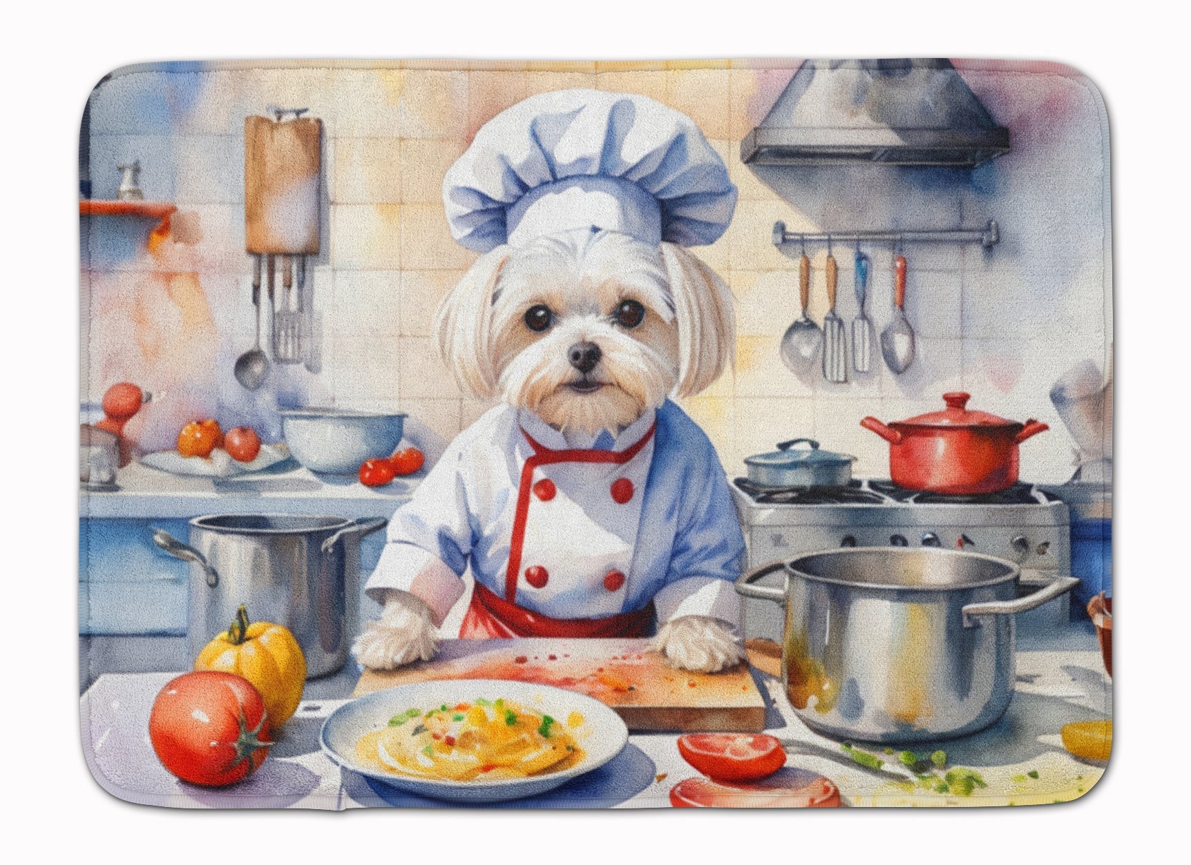 Maltese The Chef Memory Foam Kitchen Mat Machine Washable Anti-Fatigue Cushion Comfort Bath or Kitchen Rug