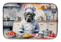 Neapolitan Mastiff The Chef Dish Drying Mat Absorbent Dish Drying Mat Pad for Kitchen Counter Dish Drainer Mat for Countertop, 14 x 21", Multicolor