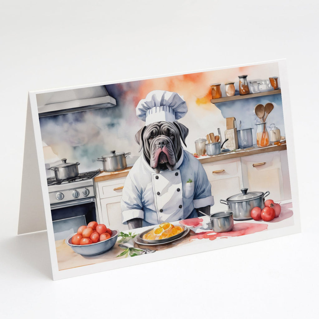 Neapolitan Mastiff The Chef Greeting Cards Pack of 8 Blank Cards with Envelopes Whimsical A7 Size 5x7