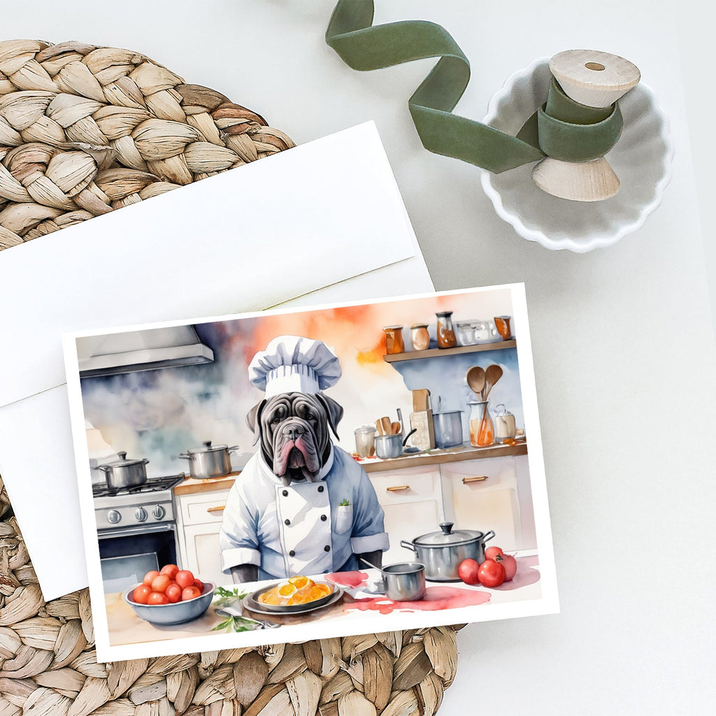 Neapolitan Mastiff The Chef Greeting Cards Pack of 8 Blank Cards with Envelopes Whimsical A7 Size 5x7