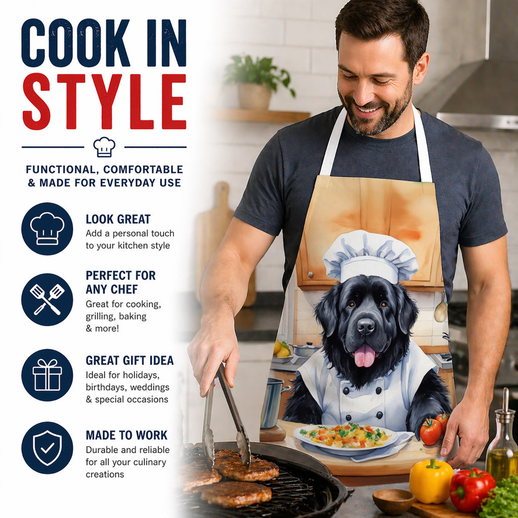 Newfoundland The Chef Apron Cooking Kitchen Server Baking Crafts Gardening for Adult Women Men, Unisex, Large, Multicolor