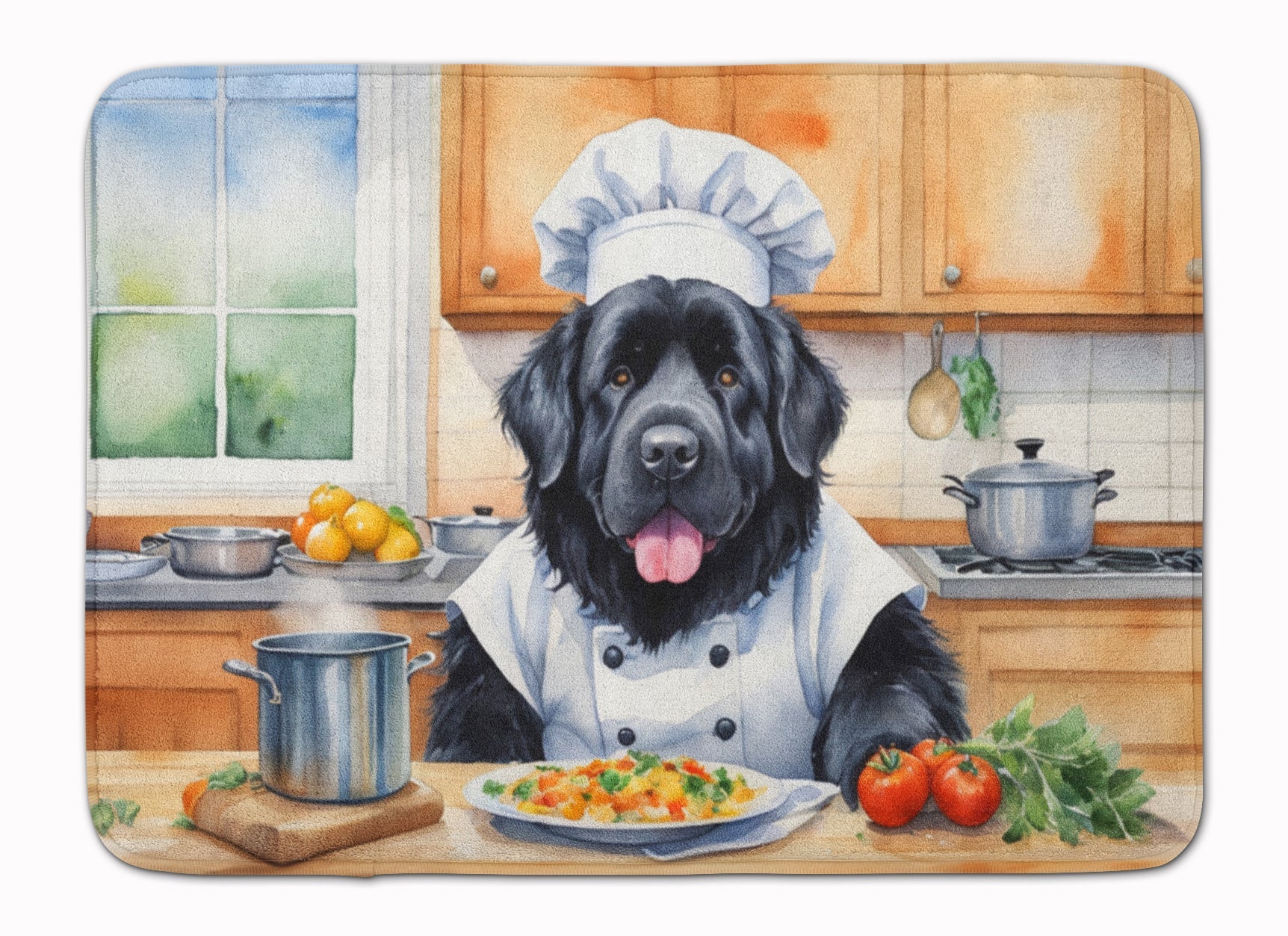 Newfoundland The Chef Memory Foam Kitchen Mat Machine Washable Anti-Fatigue Cushion Comfort Bath or Kitchen Rug