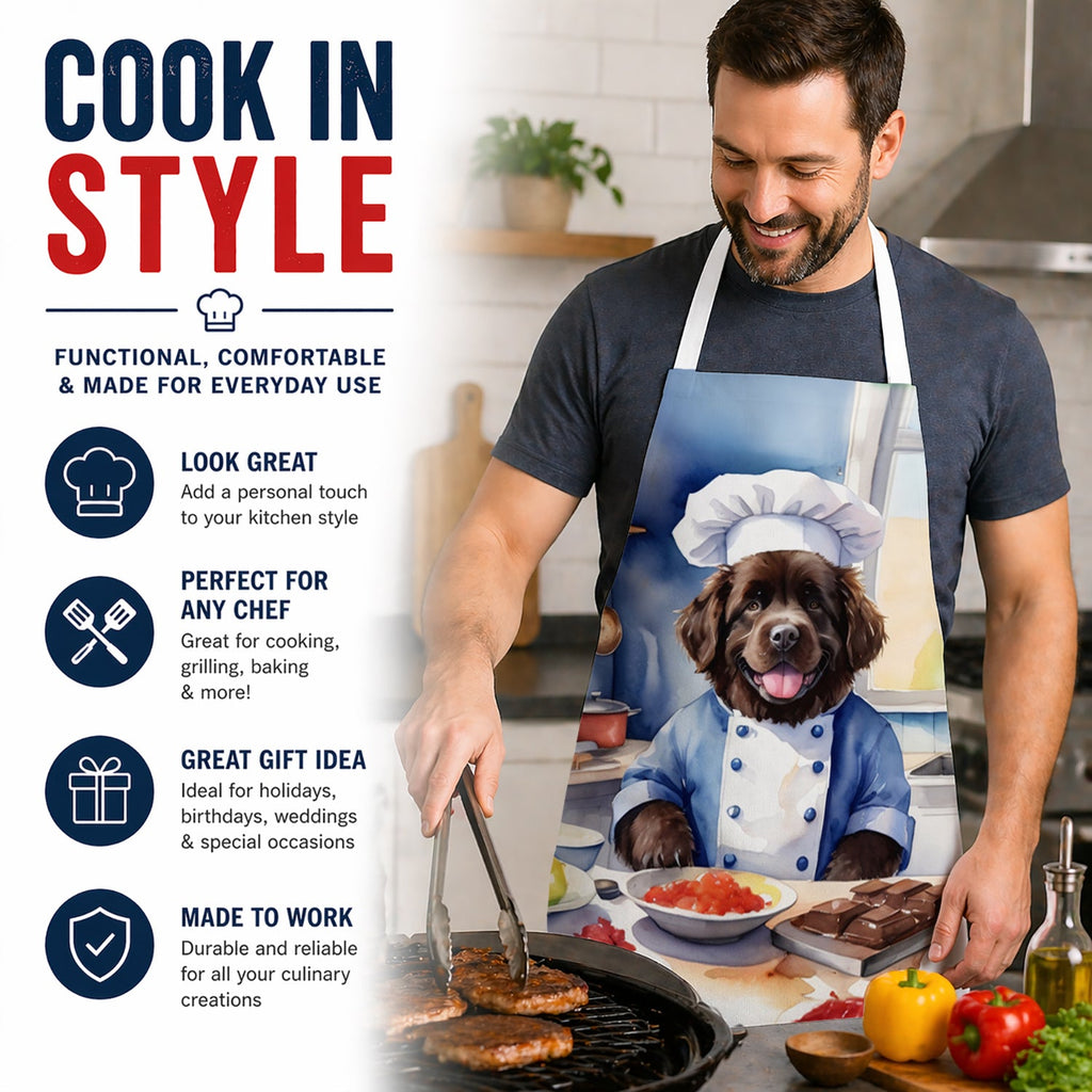 Newfoundland The Chef Apron Cooking Kitchen Server Baking Crafts Gardening for Adult Women Men, Unisex, Large, Multicolor