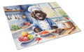 Newfoundland The Chef Cutting Board Tempered Glass Kitchen Cutting Surface, Heat Resistant Chopping, Non-Slip Feet, Food Prep & Serving