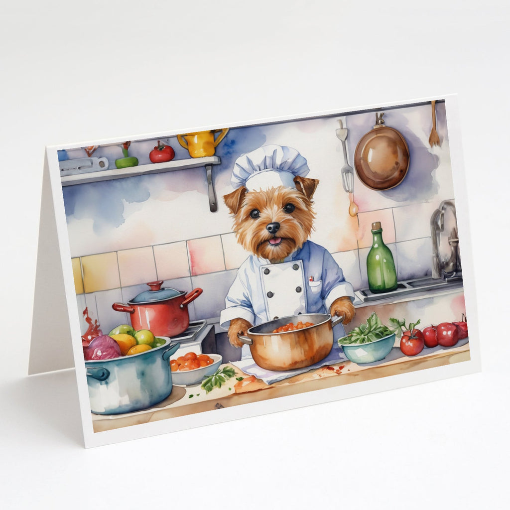 Norfolk Terrier The Chef Greeting Cards Pack of 8 Blank Cards with Envelopes Whimsical A7 Size 5x7