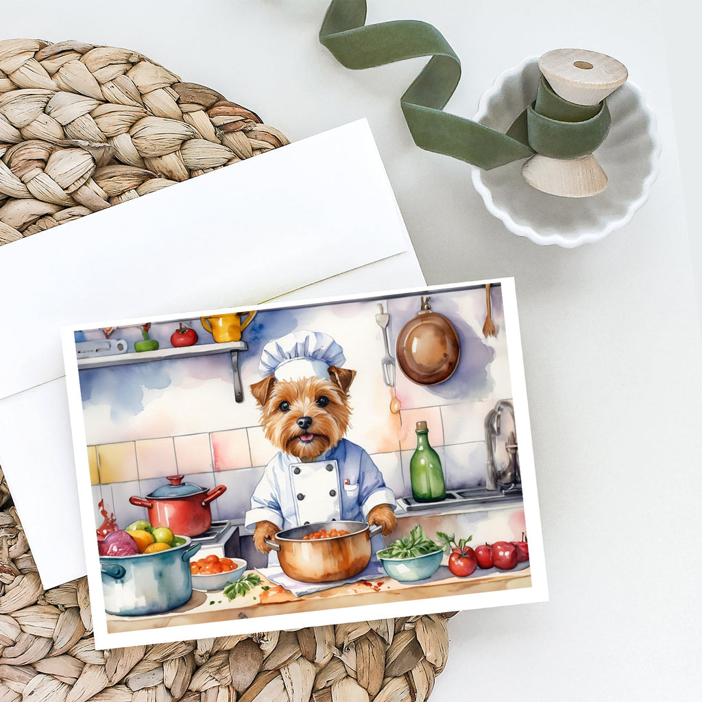 Norfolk Terrier The Chef Greeting Cards Pack of 8 Blank Cards with Envelopes Whimsical A7 Size 5x7