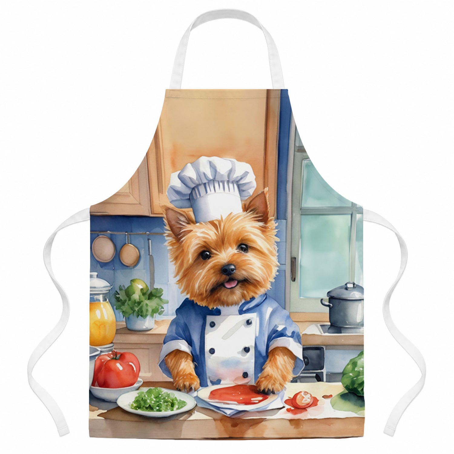 Norwich Terrier The Chef Apron Cooking Kitchen Server Baking Crafts Gardening for Adult Women Men, Unisex, Large, Multicolor