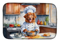 Nova Scotia Duck Tolling Retriever The Chef Dish Drying Mat Absorbent Dish Drying Mat Pad for Kitchen Counter Dish Drainer Mat for Countertop, 14 x 21", Multicolor