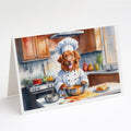 Nova Scotia Duck Tolling Retriever The Chef Greeting Cards Pack of 8 Blank Cards with Envelopes Whimsical A7 Size 5x7