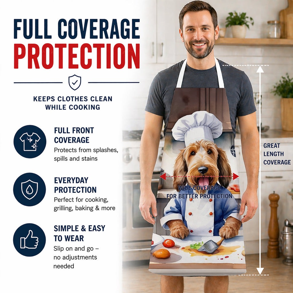 Otterhound The Chef Apron Cooking Kitchen Server Baking Crafts Gardening for Adult Women Men, Unisex, Large, Multicolor