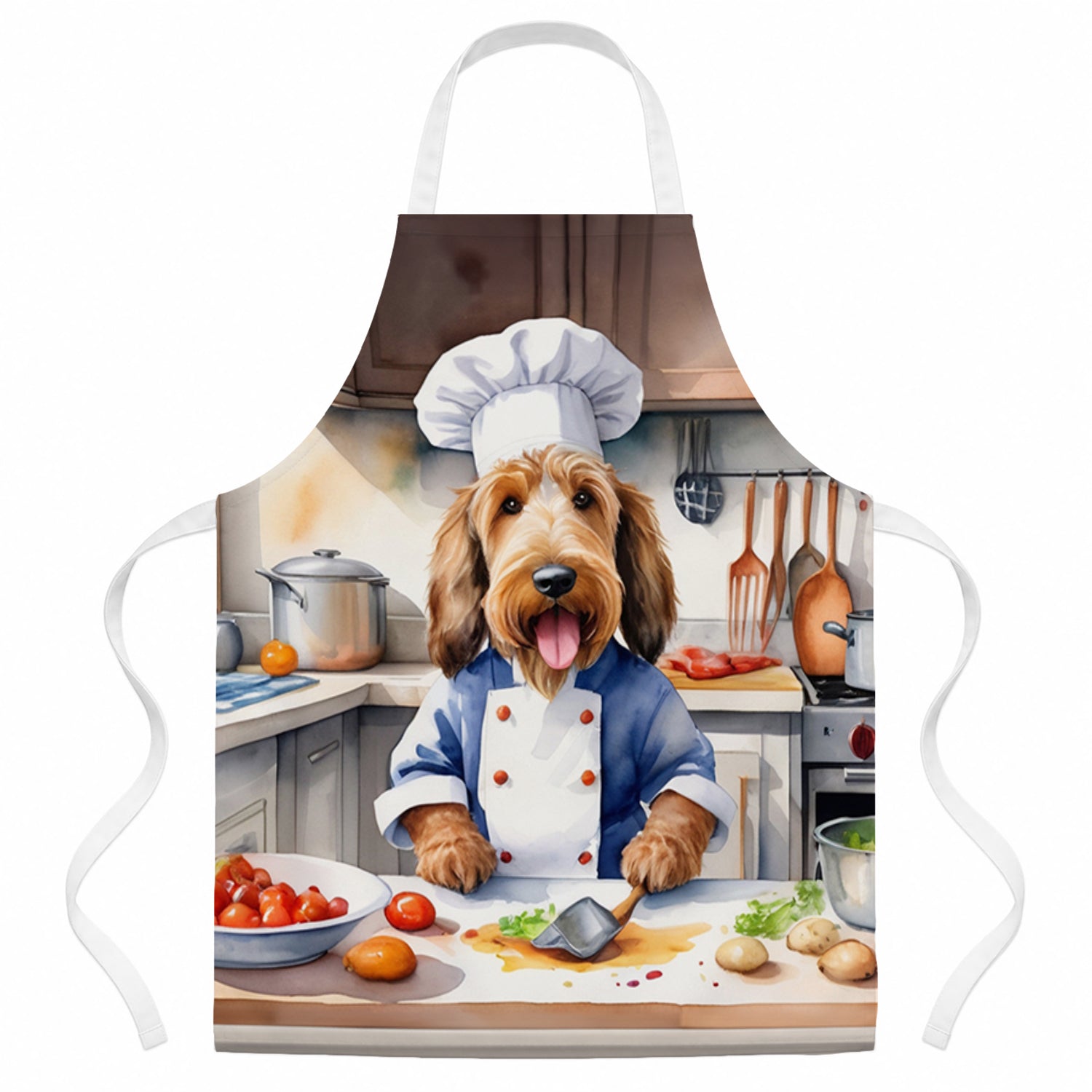 Otterhound The Chef Apron Cooking Kitchen Server Baking Crafts Gardening for Adult Women Men, Unisex, Large, Multicolor