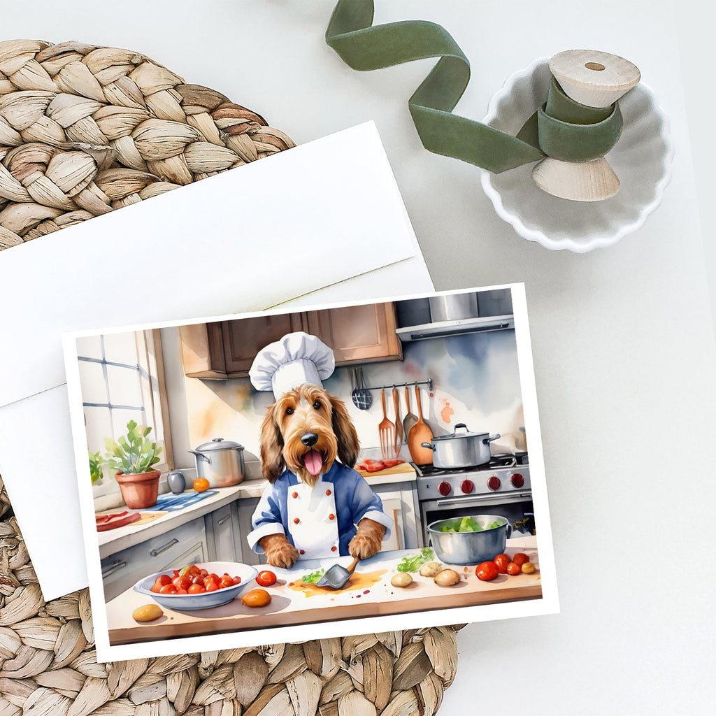 Otterhound The Chef Greeting Cards Pack of 8 Blank Cards with Envelopes Whimsical A7 Size 5x7