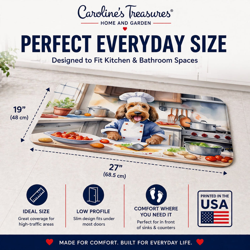 Otterhound The Chef Memory Foam Kitchen Mat Machine Washable Anti-Fatigue Cushion Comfort Bath or Kitchen Rug