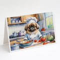 Pekingese The Chef Greeting Cards Pack of 8 Blank Cards with Envelopes Whimsical A7 Size 5x7