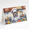 Pit Bull Terrier The Chef Greeting Cards Pack of 8 Blank Cards with Envelopes Whimsical A7 Size 5x7