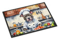 Pit Bull Terrier The Chef Doormat Indoor Outdoor 18H X 27W Front Door Mat Rugs for Entryway, Non Slip Washable