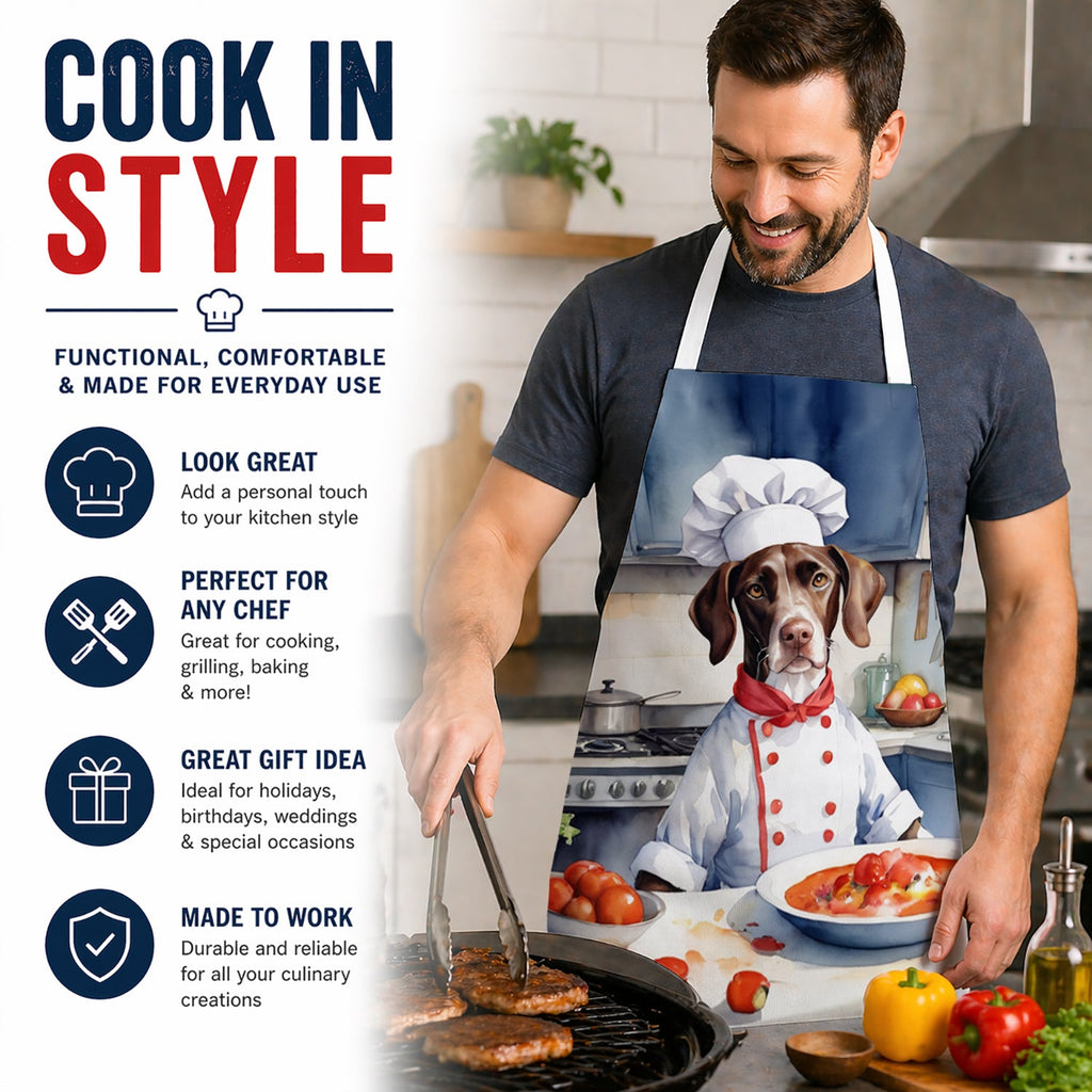Pointer The Chef Apron Cooking Kitchen Server Baking Crafts Gardening for Adult Women Men, Unisex, Large, Multicolor