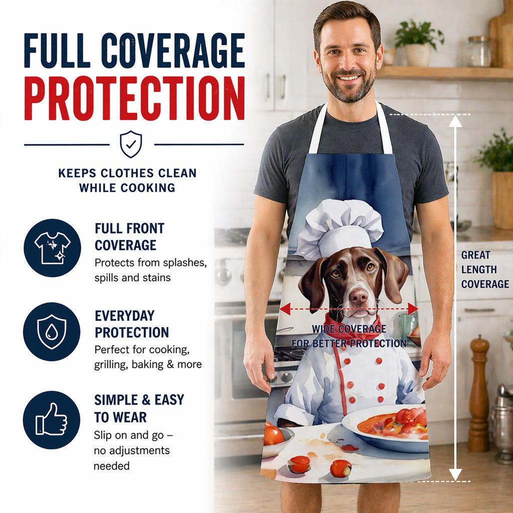 Pointer The Chef Apron Cooking Kitchen Server Baking Crafts Gardening for Adult Women Men, Unisex, Large, Multicolor