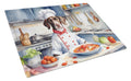 Pointer The Chef Cutting Board Tempered Glass Kitchen Cutting Surface, Heat Resistant Chopping, Non-Slip Feet, Food Prep & Serving