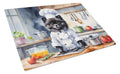 Pomeranian The Chef Cutting Board Tempered Glass Kitchen Cutting Surface, Heat Resistant Chopping, Non-Slip Feet, Food Prep & Serving
